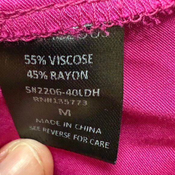 Olivaceous Tiered V-Neck Open Back Satin Mini Dress Fuchsia Pink Size Small NWT - Picture 4 of 5